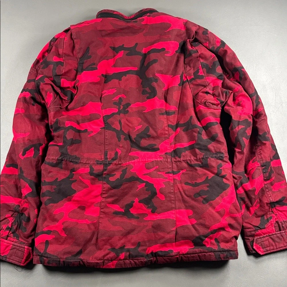 Levi's Men's Sherpa Lined Field Coat Red Camo Size Small